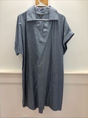 Banana Republic Blue Midi Shirt Dress XL New Without Tags!!